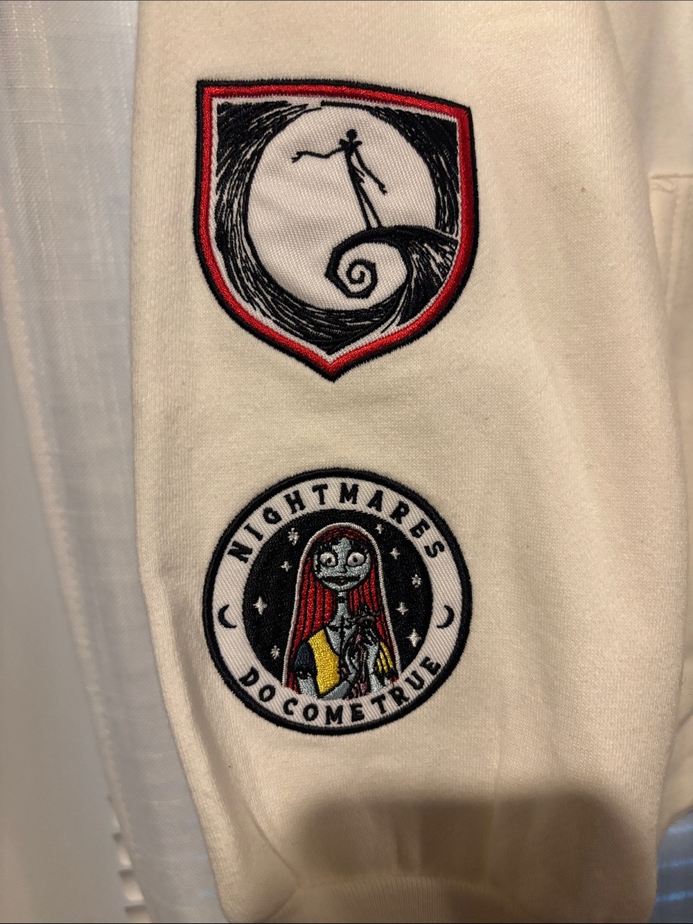 Disney Cream Nightmare Before Christmas Jack Skellington Zip Hoodie - Picture 5 of 5